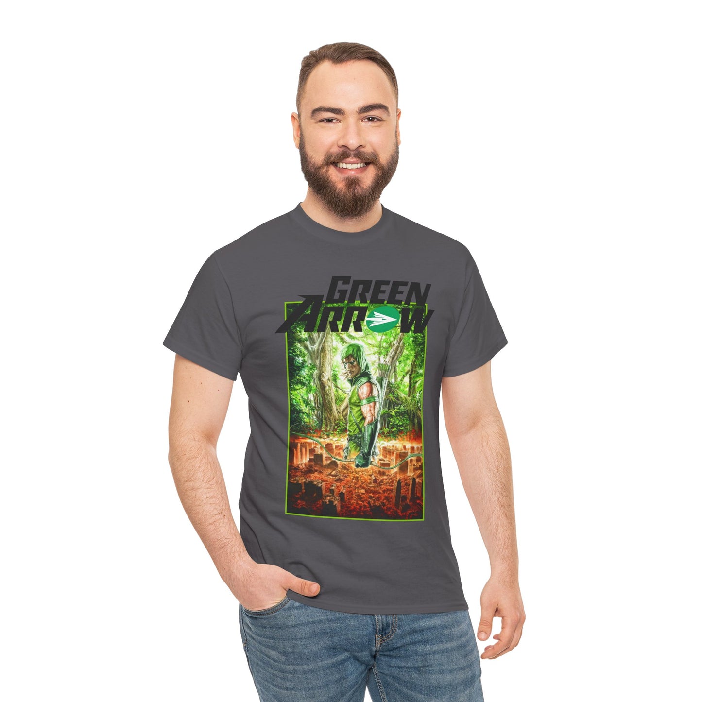 Green Arrow T-Shirt - Mauro Cascioli Art - Brightest Night Cover - Emerald Archer - DC Comics
