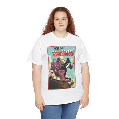 Web of Spider-Man T-Shirt - Charles Vess Art - Peter Parker, Black Symbiote Suit - Webslinger