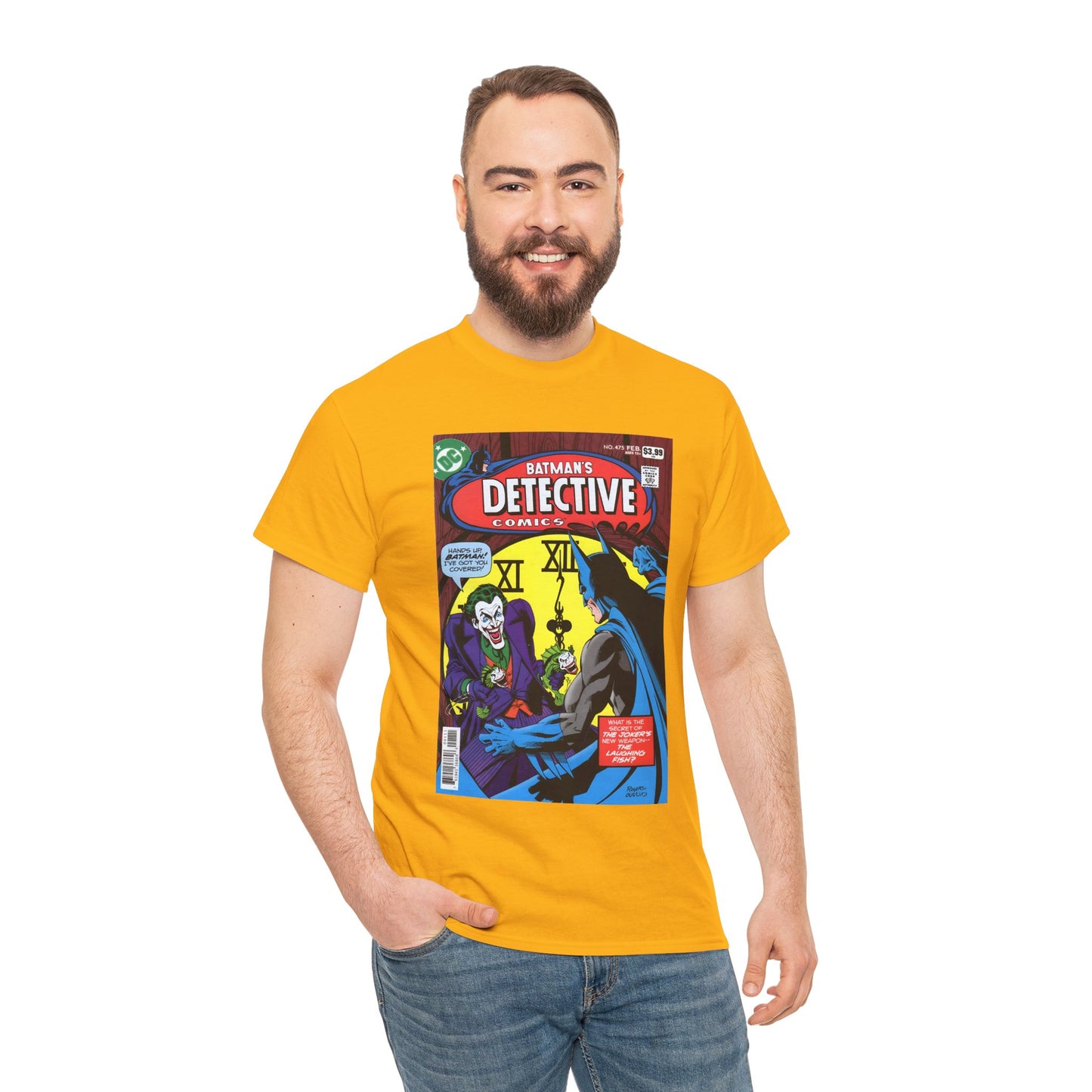 Detective Comics #475 T-Shirt - Marshall Rogers Art - Joker Appearance - The Laughing Fish - DC Comics