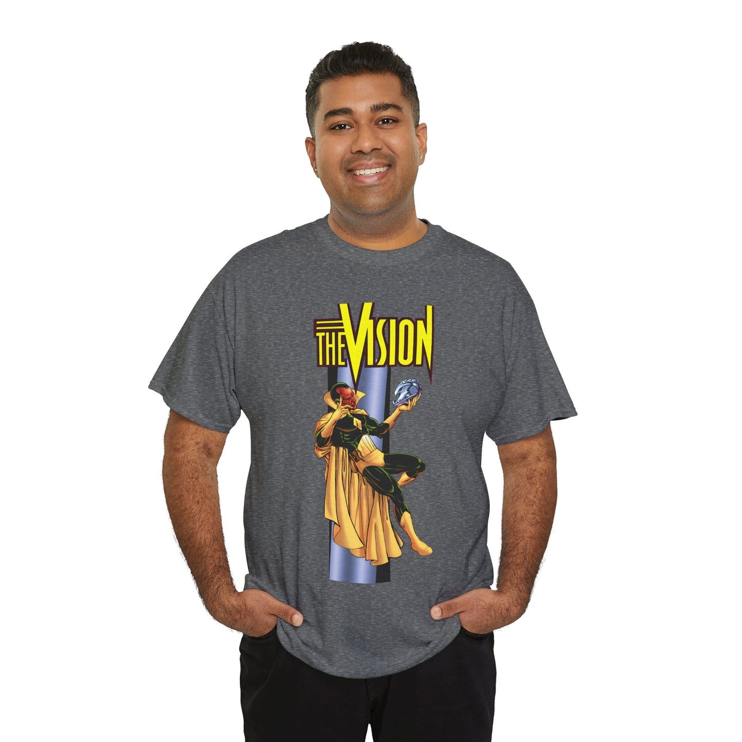 Vision T-Shirt - George Perez Art - Built by Ultron - Avengers Member - Marvel Comics