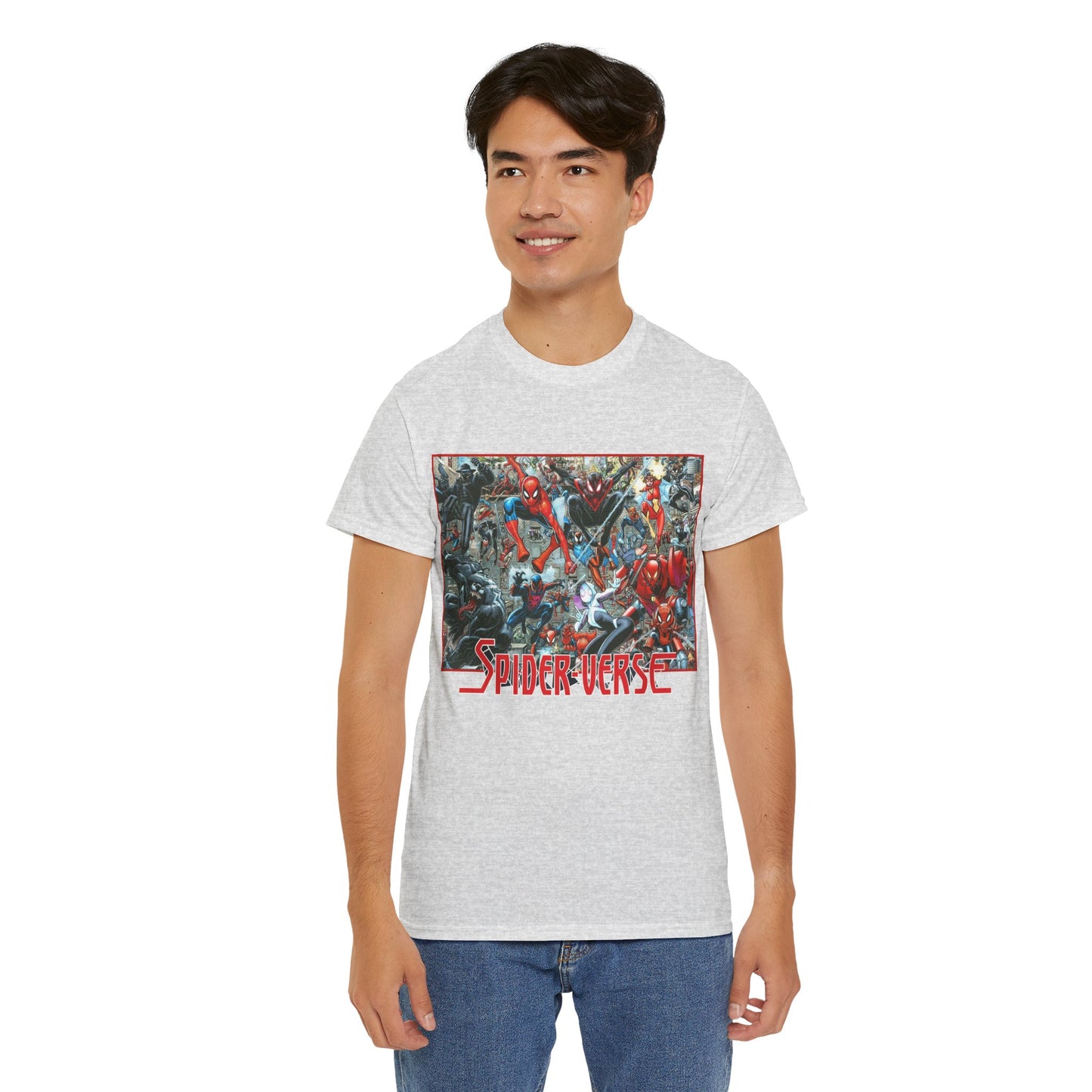 Spider-Verse T-Shirt - Arthur Adams Art - Spider-Man, Venom, Spider-Man 2099, Miles Morales, Spider-Woman - Marvel Comics