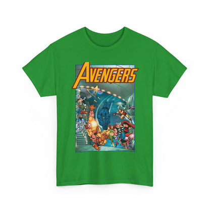 Avengers Vs Guardians of the Galaxy T-Shirt - George Perez Art - Tomorrow's Avengers - Thor, Captain America, Iron Man, Scarlet Witch, Vision, Wonder Man - Marvel Comics