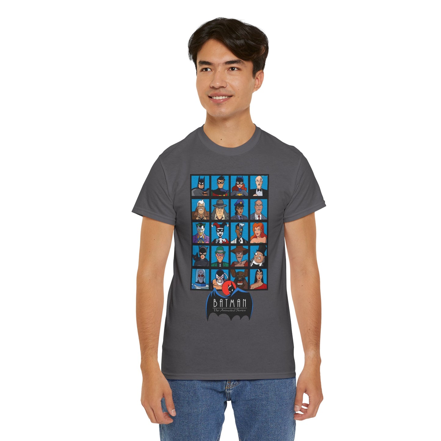 Batman T-Shirt - Animated Series - Harley Quinn, Batgirl, Joker, Bane, Robin, Two-Face, Catwoman, Riddler - Classic TV Cartoon Series