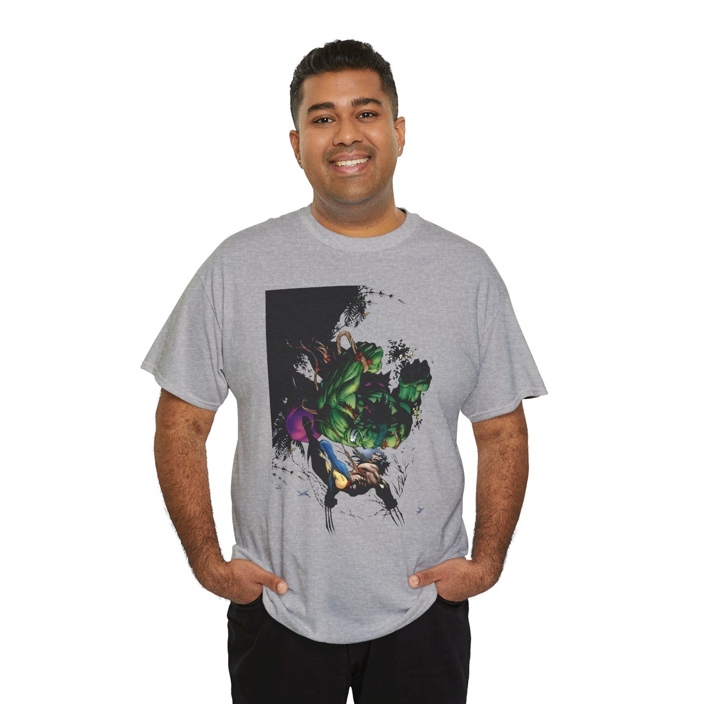 Wolverine Vs Hulk T-Shirt - Adam Kubert Art - Marvel Comics - Logan, X-Men, Bruce Banner - Great Fight Image