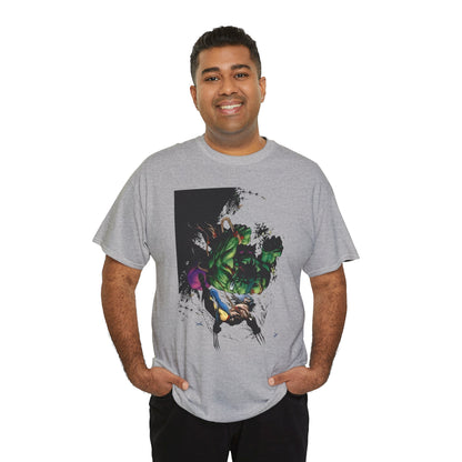 Wolverine Vs Hulk T-Shirt - Adam Kubert Art - Marvel Comics - Logan, X-Men, Bruce Banner - Great Fight Image