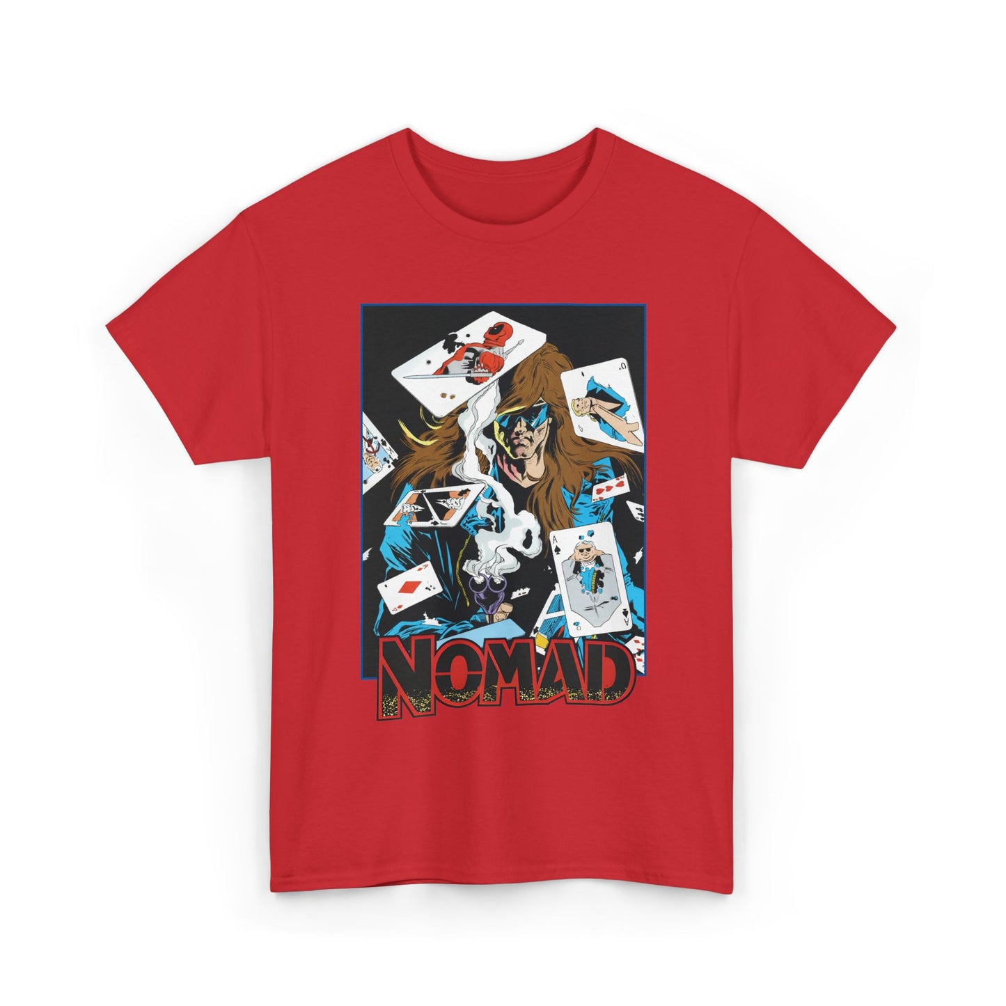 Nomad T-Shirt - S. Clarke Hawbaker, Mark McKenna Art - Jack Monroe - Playing Cards with Deadpool & Bushwacker - Marvel Comics