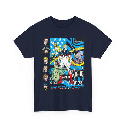 Force of July T-Shirt - Batman and the Outsiders Villains - Lady Liberty, Major Victory, Mayflower, Silent Majority - DC Comics
