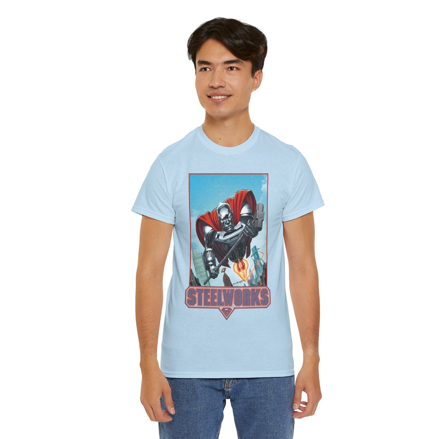 Steelworks T-Shirt - Jon Bogdanove Art - John Henry Irons - Superman Family - DC Comics