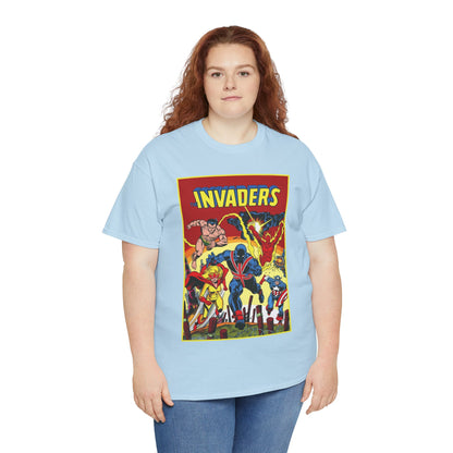 Invaders T-Shirt - Captain America, Human Torch, Namor, Spitfire - World War II Soldiers - Golden Age Heroes - Marvel Comics