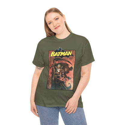 Batman T-Shirt - Bill Sienkiewicz Art - With Scarecrow & Ra's Al Ghul - DC Comics
