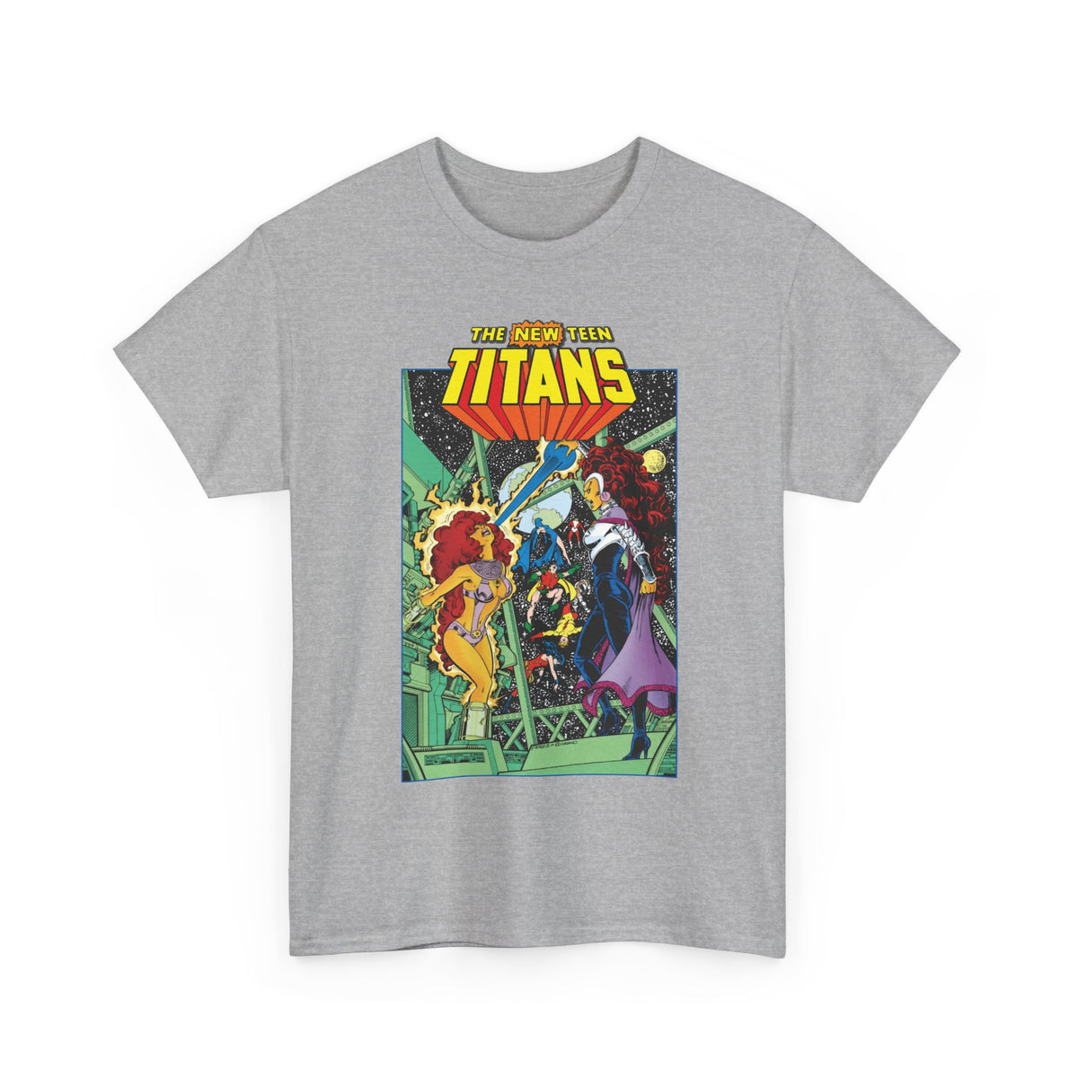New Teen Titans T-Shirt - George Perez Art - Starfire Vs Blackfire - DC Comics
