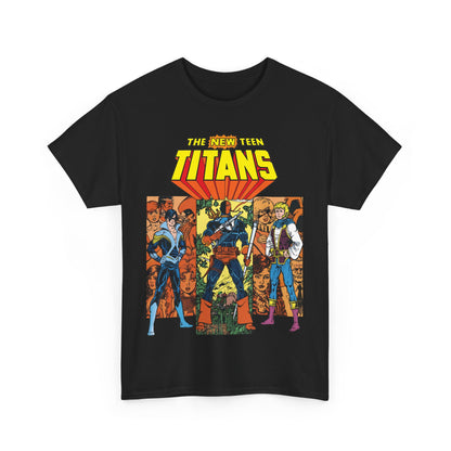 New Teen Titans T-Shirt - George Perez Art - Judas Contract - Nightwing, Jericho, Deathstroke, Changeling. Starfire - DC Comics