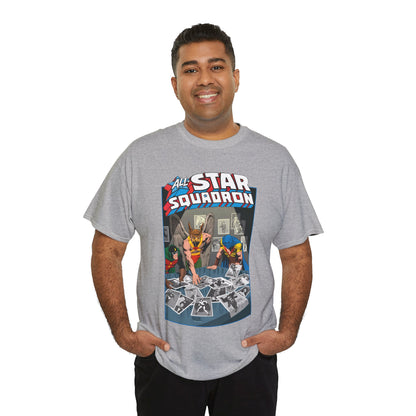 All-Star Squadron T-Shirt - Jerry Ordway Art - Hawkman, Doctor Mid-Nite, Atom - Justice Society JSA - #1 Cover - DC Comics