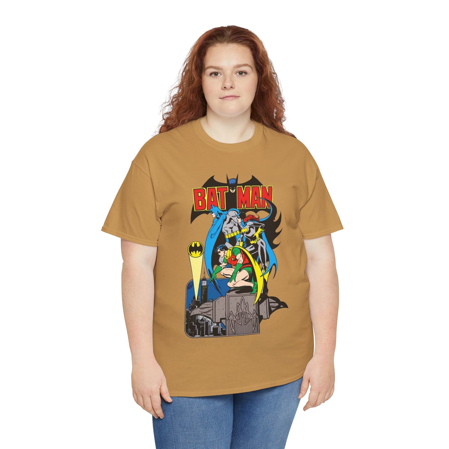 Batman, Robin & Batgirl T-Shirt - José Luis García-López Art - DC Comics Style Guide - 1970s Retro Art - Gotham City - Bat Signal