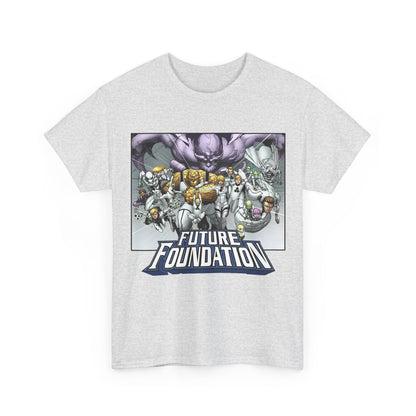 Future Foundation T-Shirt - Marko Djurdjevic Art - Spider-Man, Mr. Fantastic, Invisible Woman, The Thing, Dr. Doom, Bentley 23, Dragon Man, the Moloids - Marvel Comics