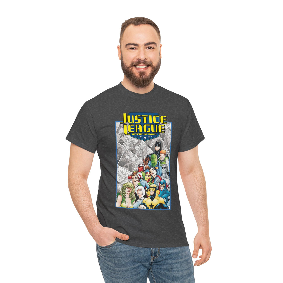 Justice League International T-Shirt - Kevin Maguire Art - DC Comics