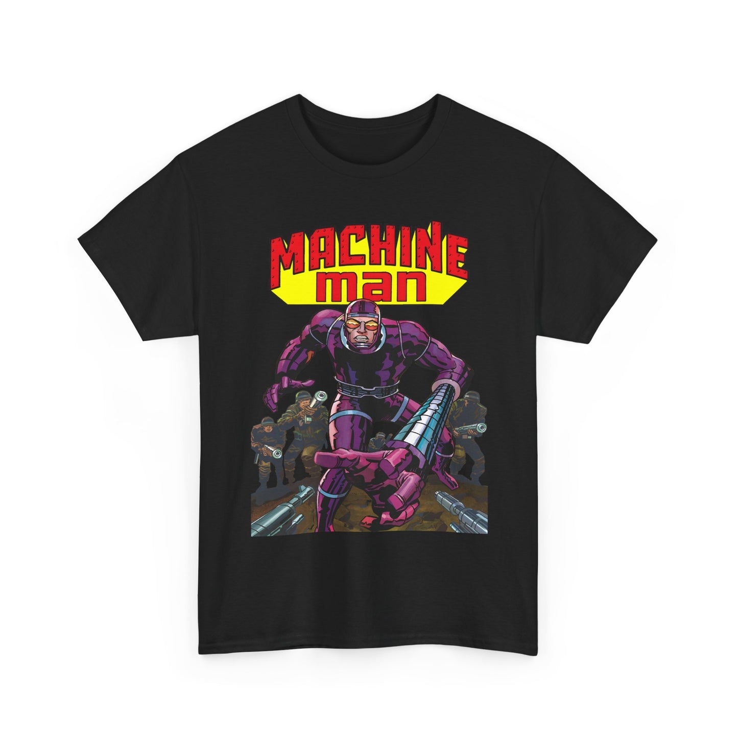 Machine Man T-Shirt - Jack Kirby Creation - Popular 1970s Hero - Marvel Comics