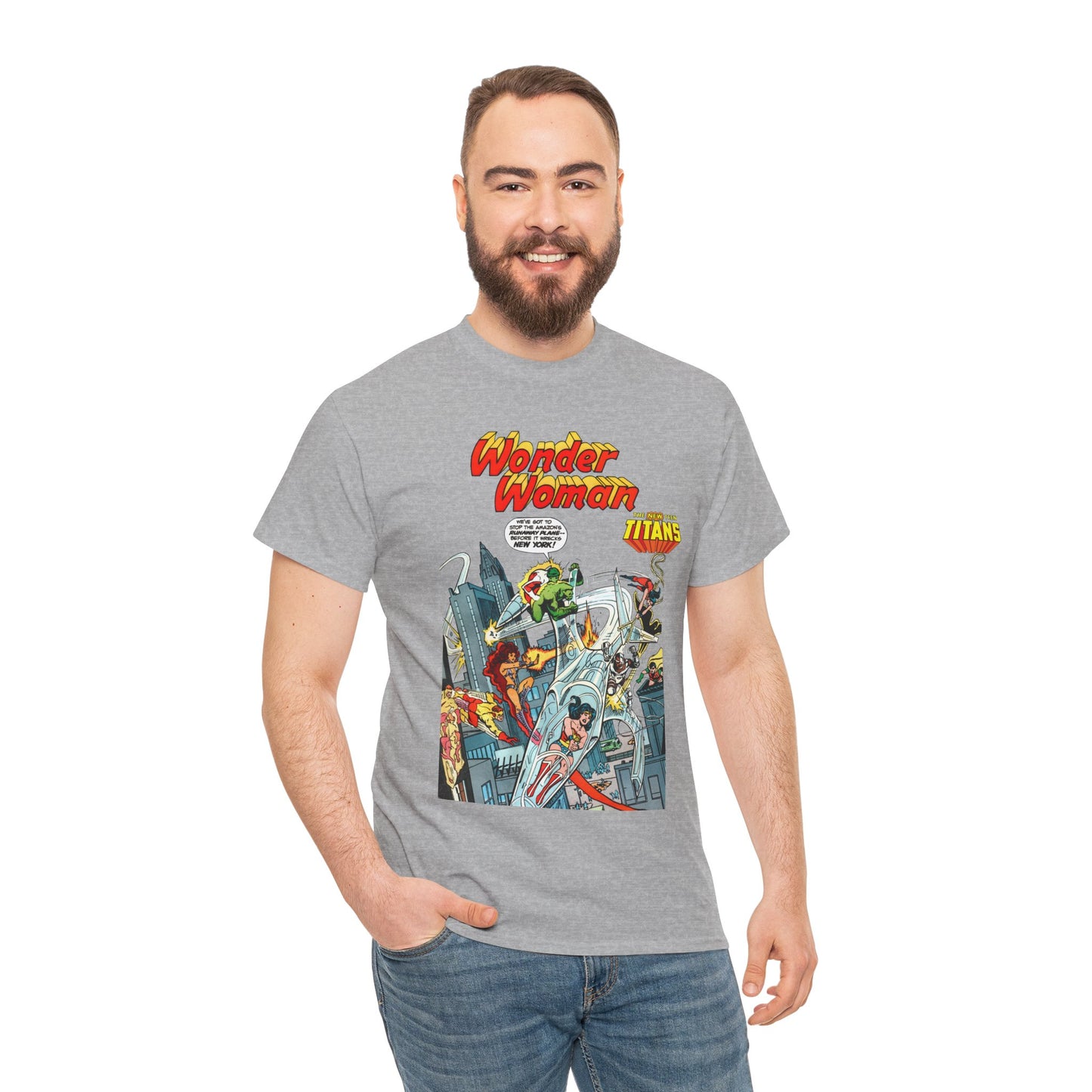 Wonder Woman/New Teen Titans T-Shirt - Ross Andru Art - Wonder Girl, Starfire, Cyborg, Raven - #287 Cover Art - DC Comics