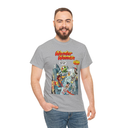 Wonder Woman/New Teen Titans T-Shirt - Ross Andru Art - Wonder Girl, Starfire, Cyborg, Raven - #287 Cover Art - DC Comics