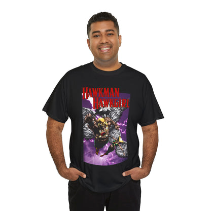 Hawkman & Hawkgirl T-Shirt - David Finch Art - Carter & Shayera Hall - JLA & JSA Members - DC Comics