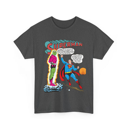 Superman T-Shirt - Curt Swan Art - Vs Brainiac- Silver Age 1st Appearance - DC Comics