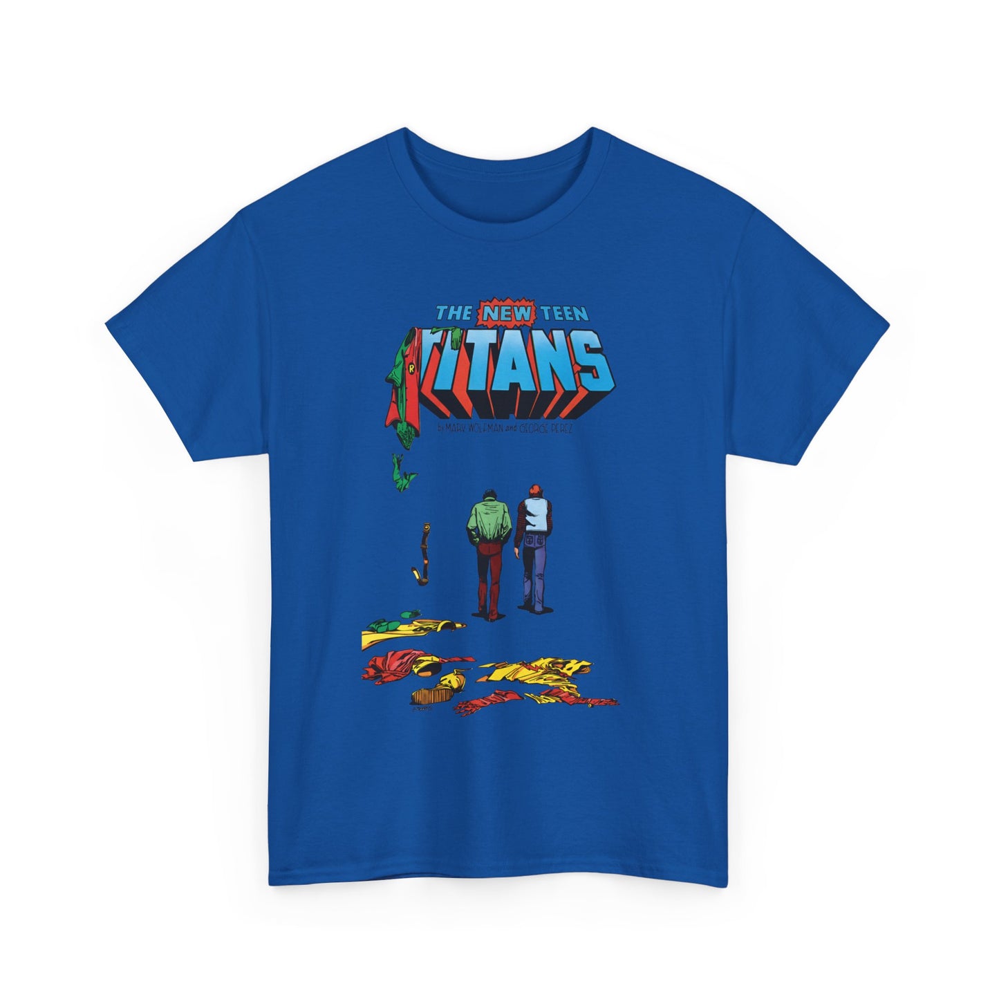 New Teen Titans T-Shirt - George Perez Art - Robin, Kid Flash Quitting - #39 Cover - DC Comics