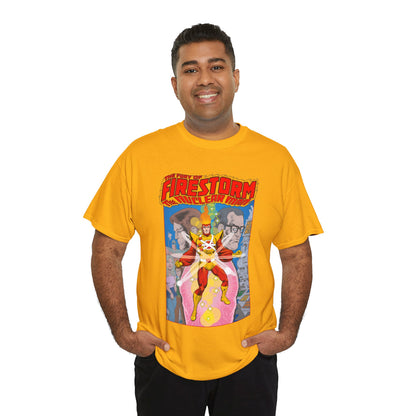 Fury of Firestorm T-Shirt - Pat Broderick Art - The Nuclear Man - Ronnie Raymond, Professor Martin Stein - DC Comics