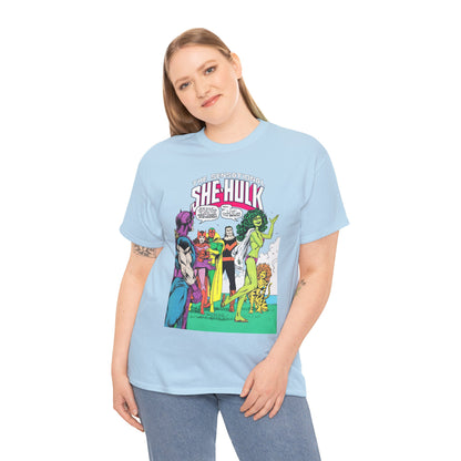 She-Hulk T-Shirt - John Byrne Art - West Coast Avengers Appearance - Hawkeye, Scarlet Witch, Wonder Man, Vision, Tigra - Marvel Comics