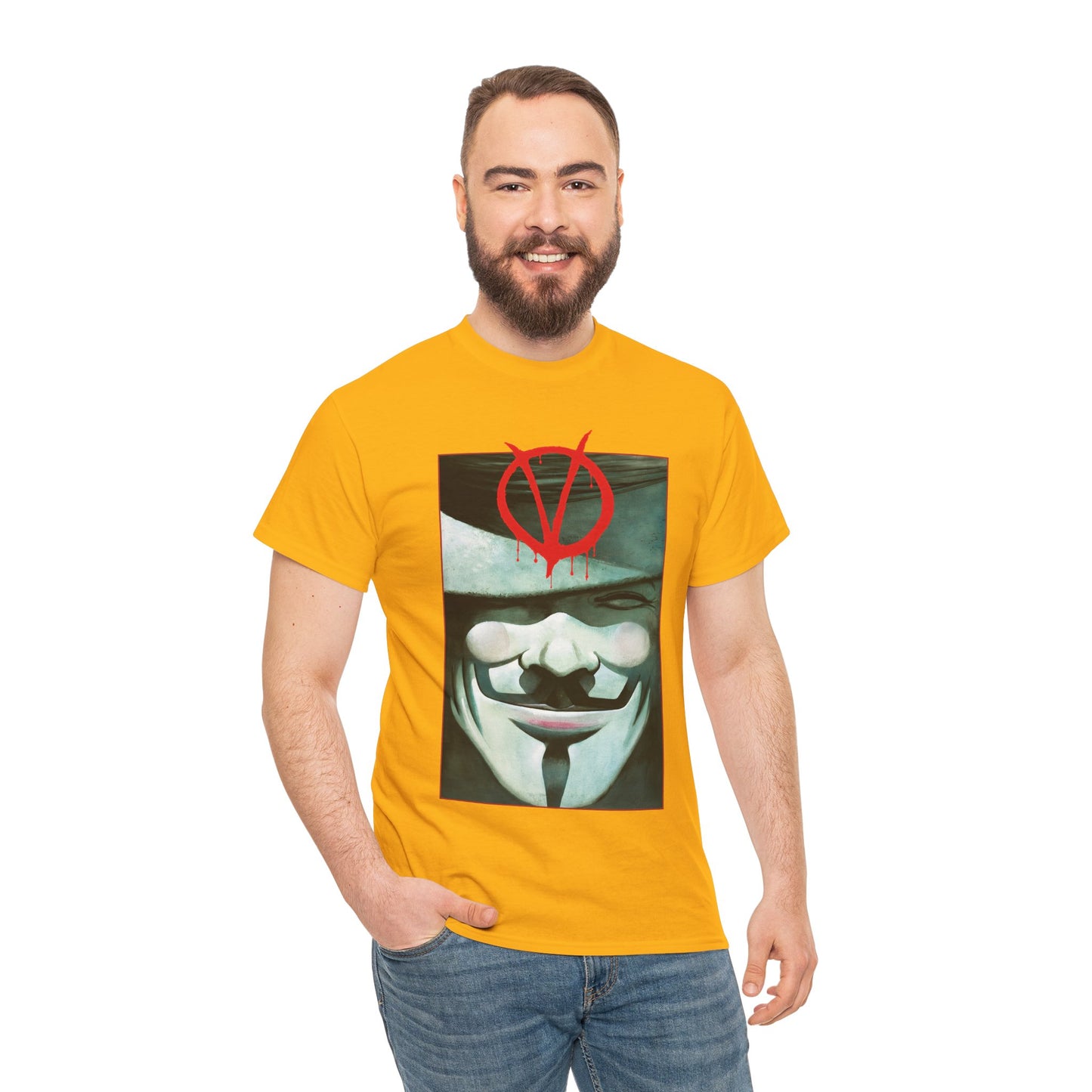 V For Vendetta T-Shirt - David Lloyd Art - Guy Fawkes Mask - DC Comics
