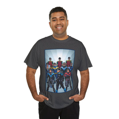 Nightwing Through the Ages T-Shirt - Nicola Scott Art - Dick Grayson, Robin the Boy Wonder - Batman Sidekick - New Teen Titans Leader - DC Comics