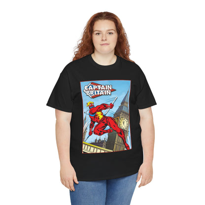 Captain Britain T-Shirt - Ron Wilson Art - Brian Braddock - Marvel UK Series - Chris Claremont Stories - Marvel Comics