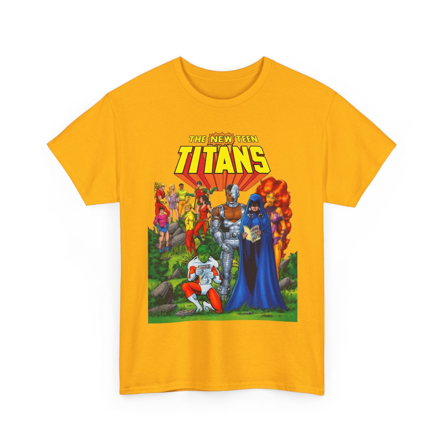 New Teen Titans T-Shirt - George Perez Art - Rare Promo Art - Titans Old & New - DC Comics