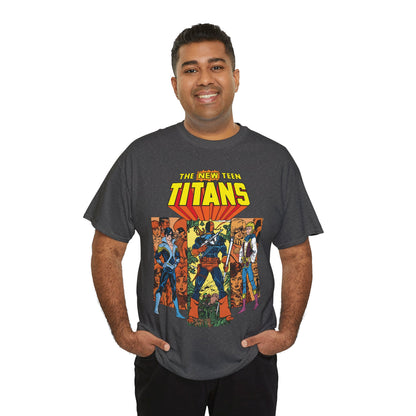 New Teen Titans T-Shirt - George Perez Art - Judas Contract - Nightwing, Jericho, Deathstroke, Changeling. Starfire - DC Comics