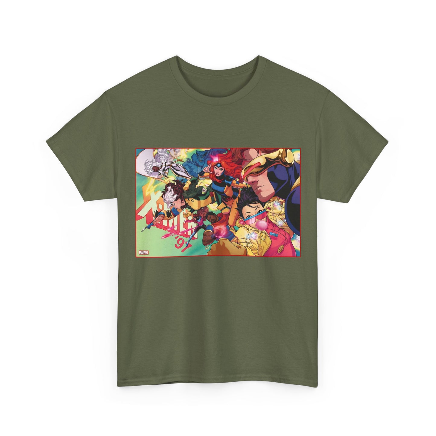 X-Men '97 T-Shirt - Russell Dauterman Art - Cyclops, Jean Grey, Rogue, Storm, Jubilee, Beast, Gambit, Bishop, Wolverine - Marvel Comics