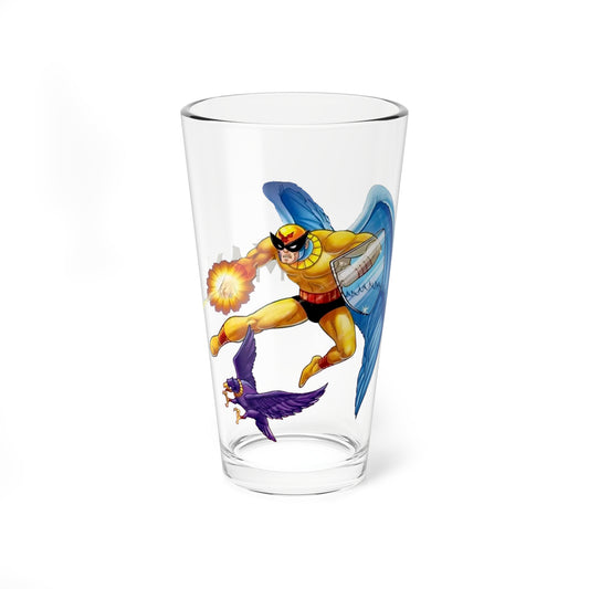 Birdman Pint Glass, 16oz - Hanna-Barbera Saturday Morning Cartoon - Avenger - Classic Animation