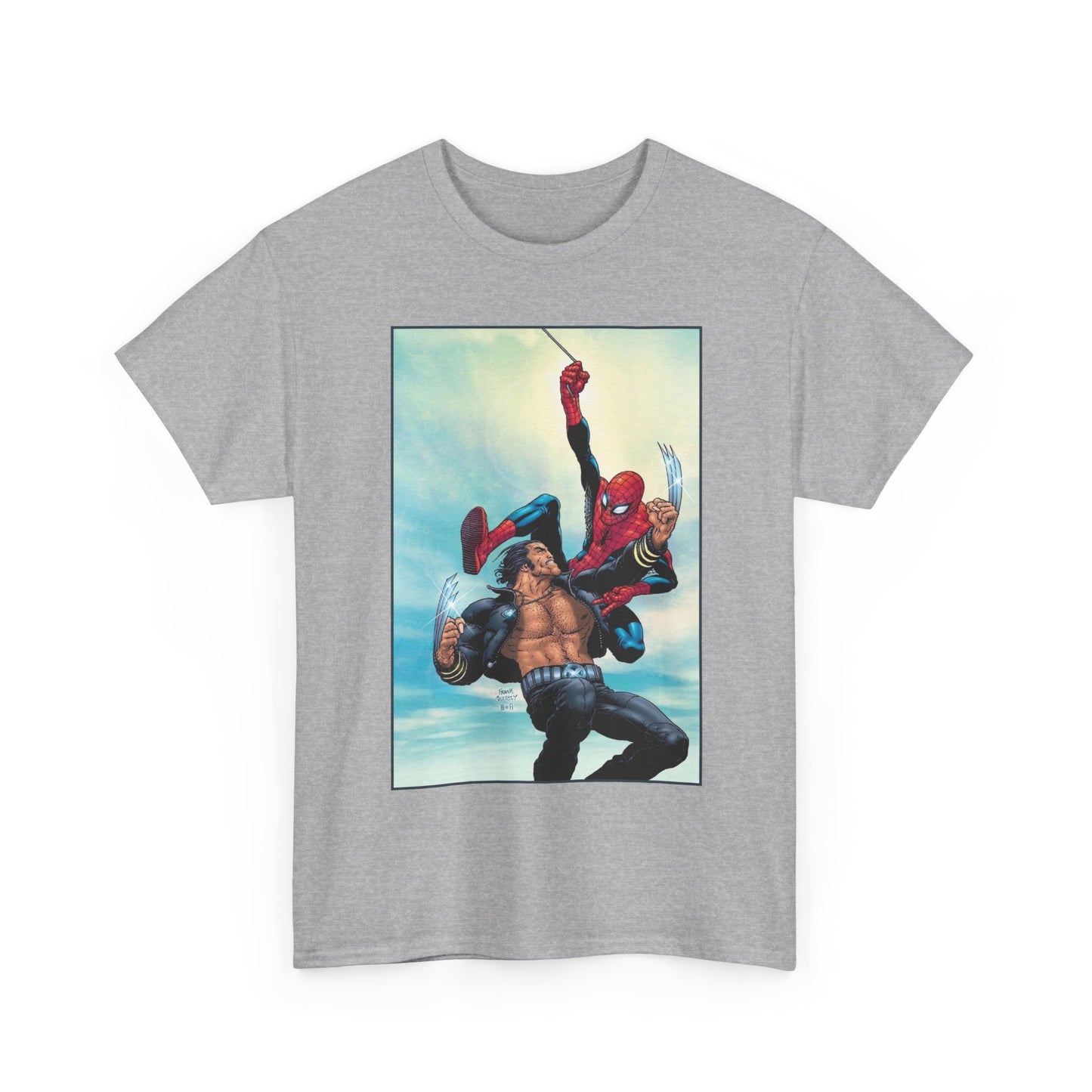 Wolverine Vs Spider-Man T-Shirt - Frank Quitely Art - Marvel Comics