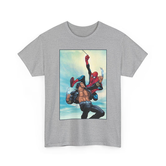 Wolverine Vs Spider-Man T-Shirt - Frank Quitely Art - Marvel Comics