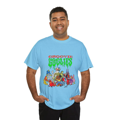 Groovie Goolies T-Shirt - The Monster Trio (Drac, Frankie, Wolfie) - Hagatha, Bella La Ghostly, Boneapart, Mummy - Horrible Hall on Horrible Drive - Filmation Cartoon