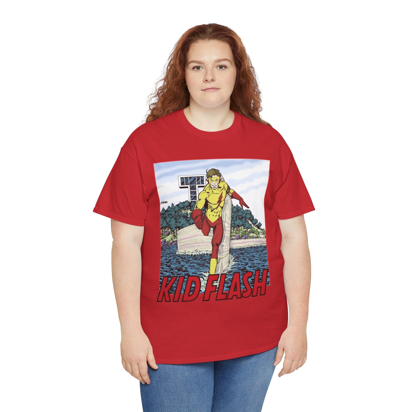 Kid Flash T-Shirt - George Perez Art - Wally West - New Teen Titans Member - Titans Tower - Future Flash - DC Comics