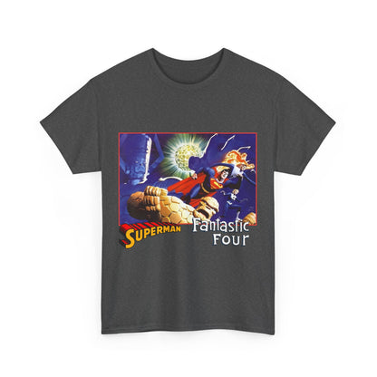Superman & Fantastic Four T-Shirt - Marvel, DC Comics - Alex Ross, Dan Jurgens - 1990s Crossover Vs Galactus