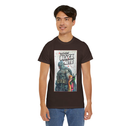 Batman: Black & White T-Shirt - Bill Sienkiewicz Art - Dark Knight Returns - Batman & Robin (Carrie Kelley) - DC Comics