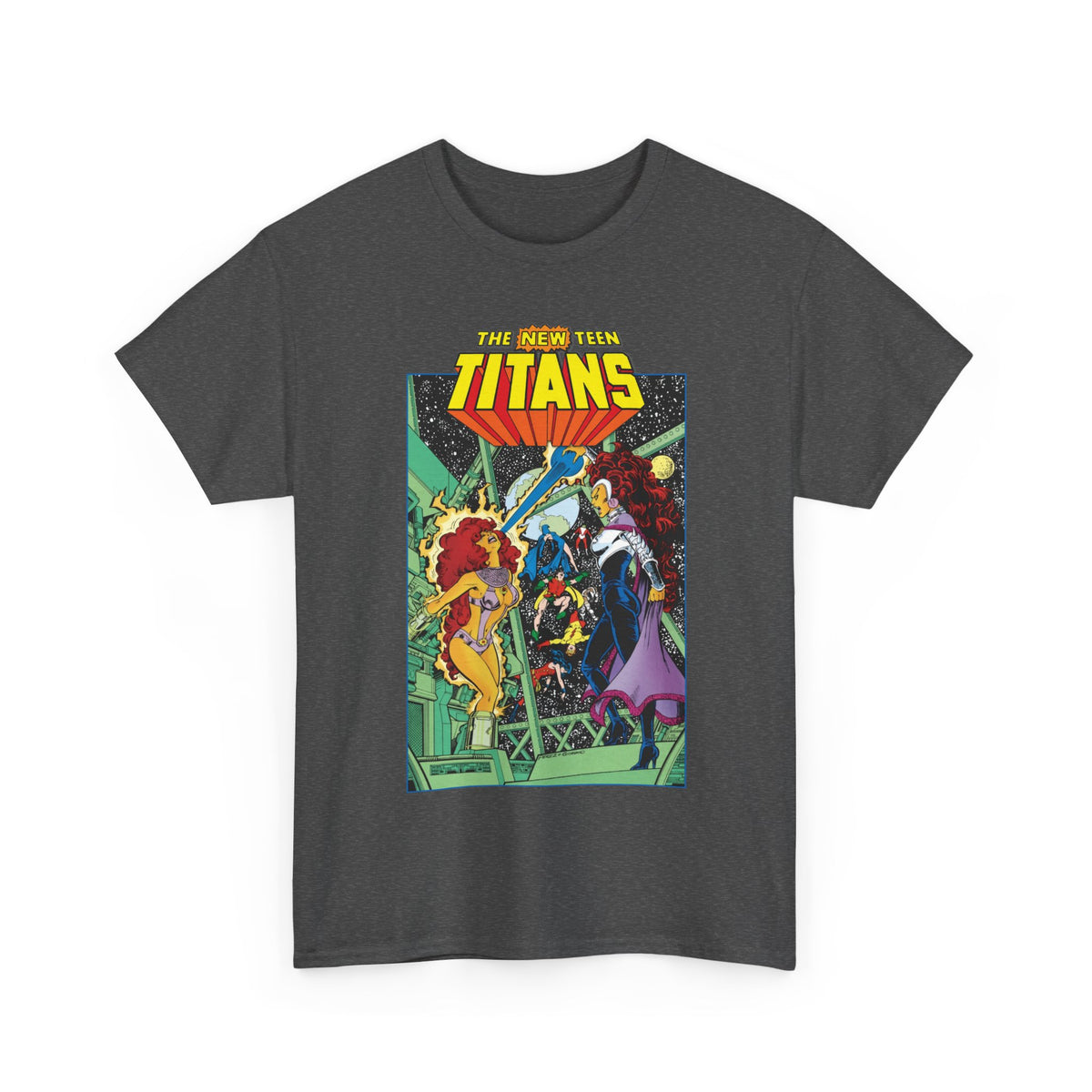 New Teen Titans T-Shirt - George Perez Art - Starfire Vs Blackfire - DC Comics
