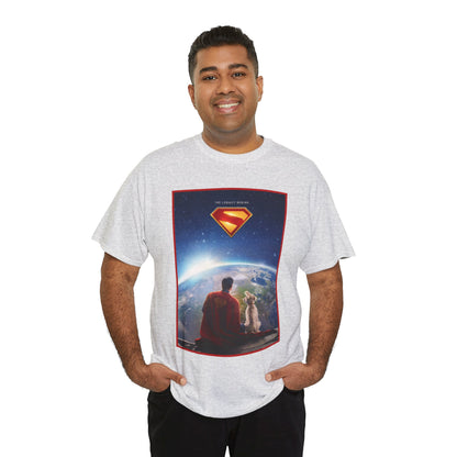 Superman Legacy T-Shirt - 2025 James Gunn Movie Scene - Clark & Krypto On the Moon - David Corenswet - DC Comics - Man of Steel