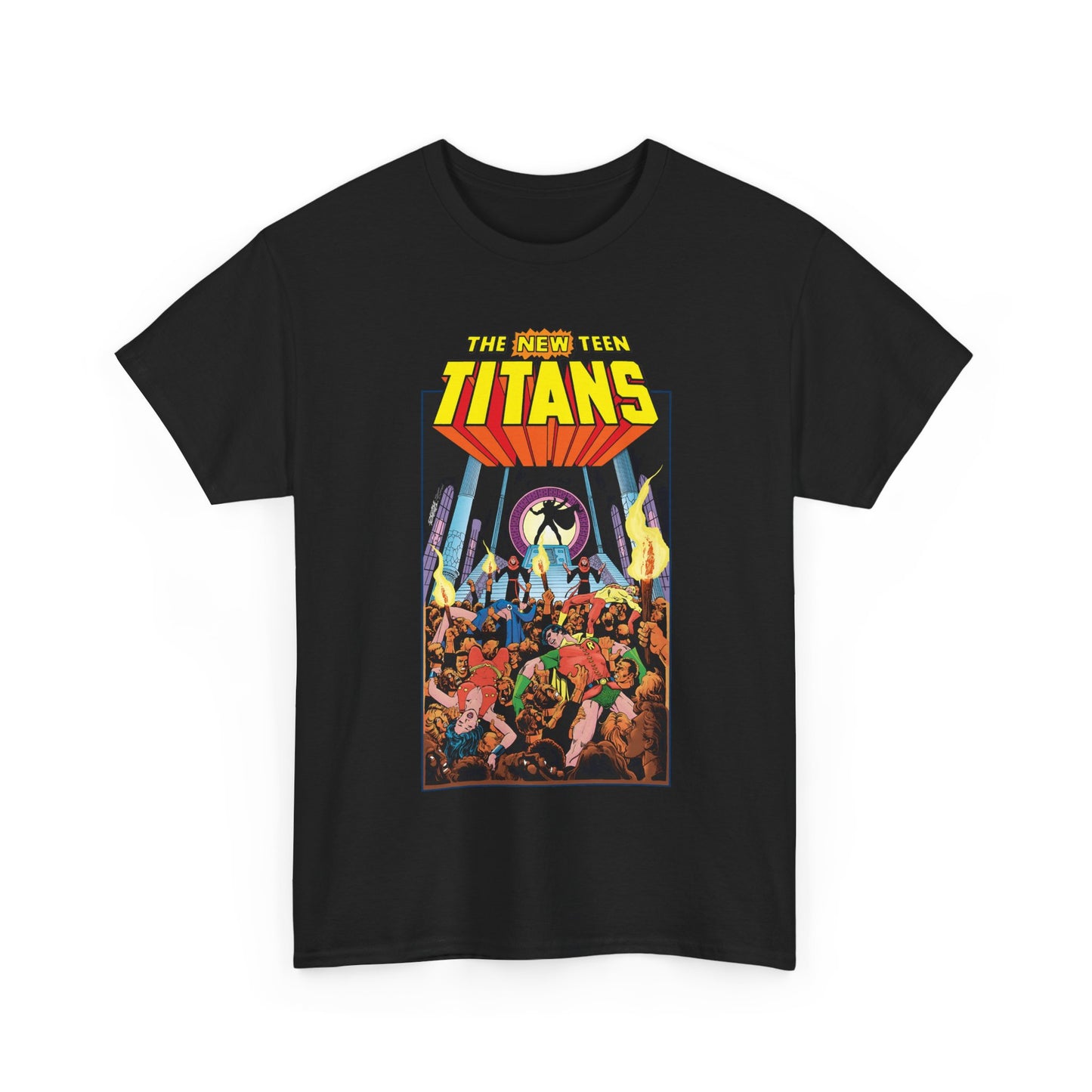 New Teen Titans T-Shirt - George Perez Art - #22 Cover - Wonder Girl, Robin, Raven, Kid Flash - Brother Blood Story - DC Comics