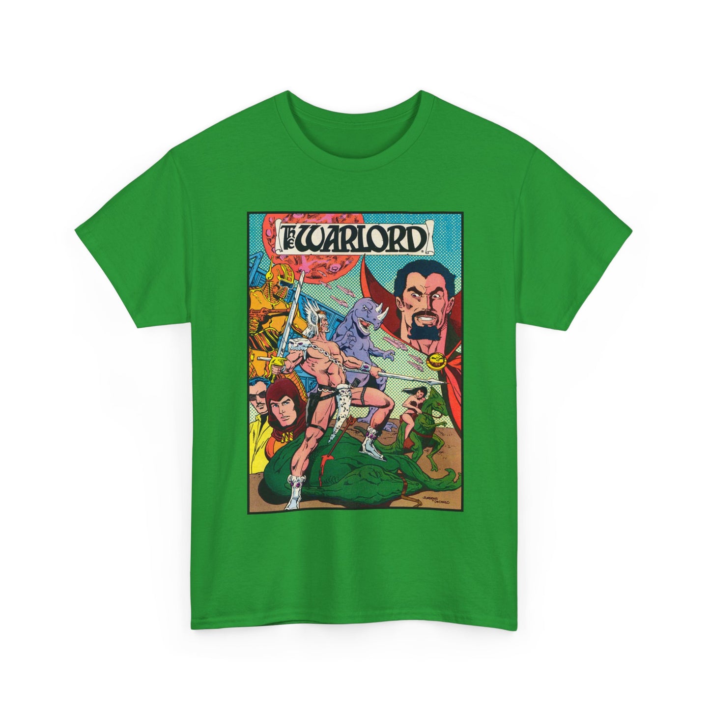 Warlord T-Shirt - Dan Jurgens Art - Travis Morgan, Skartaris, Deimos - Sword & Sorcery - DC Comics