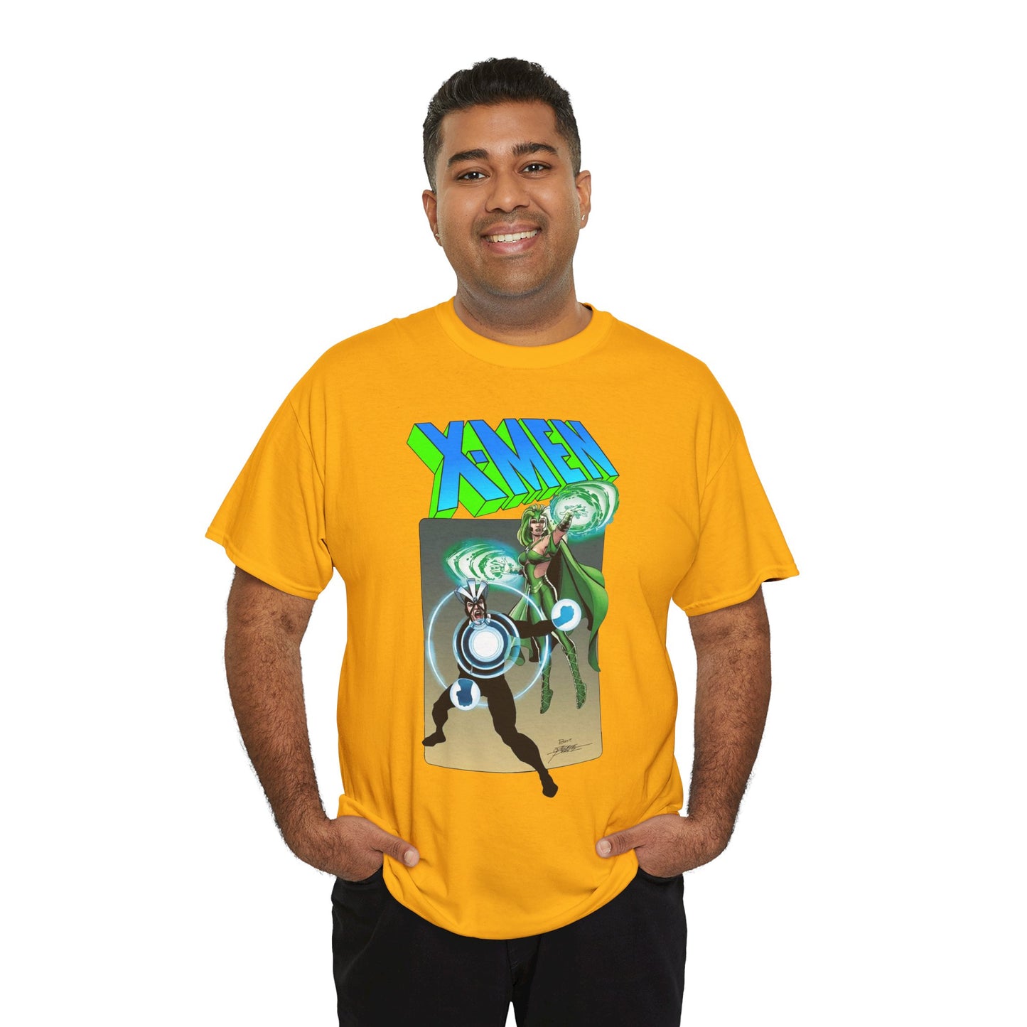 Havok & Polaris T-Shirt - George Perez Art - Uncanny X-Men Members - Marvel Comics Mutants