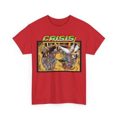 Crisis on Infinite Earths T-Shirt - George Perez & Jerry Ordway Art - The Monitor's Satellite - DC Comics