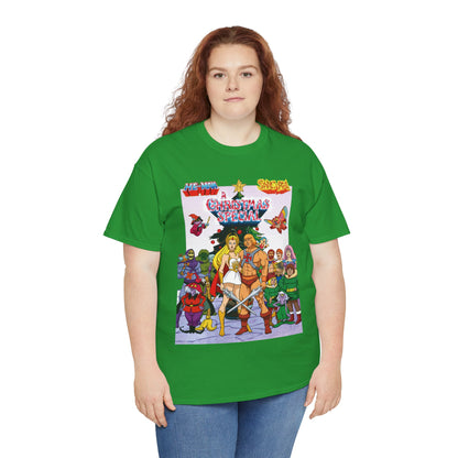 He-Man & She-Ra Christmas Special T-Shirt - MOTU & POP - Upcoming Masters of the Universe 2026 Movie - Filamation Art