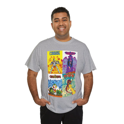 Tales of the New Teen Titans T-Shirt - George Perez Art - Cyborg, Raven, Changeling, Starfire - 1980s Mini-Series Showcasing Their Origins - DC Comics