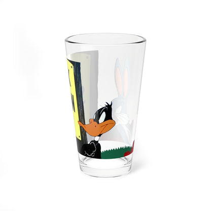 Bugs Bunny & Daffy Duck Pint Glass, 16oz - Rabbit/Duck Season - Looney Tunes